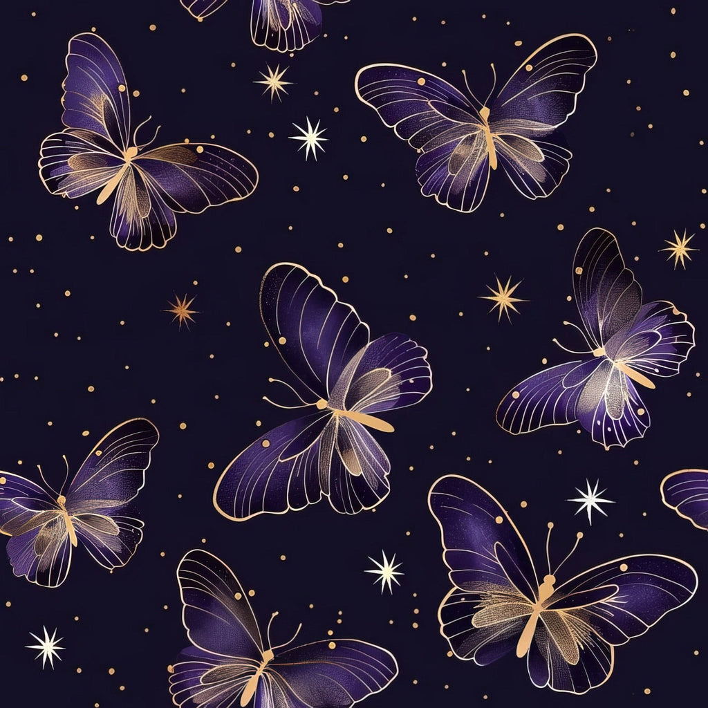 Celestial Butterfly Garden Pattern 10 Minky Fabric