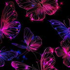 Celestial Butterfly Garden Pattern 12 Minky Fabric