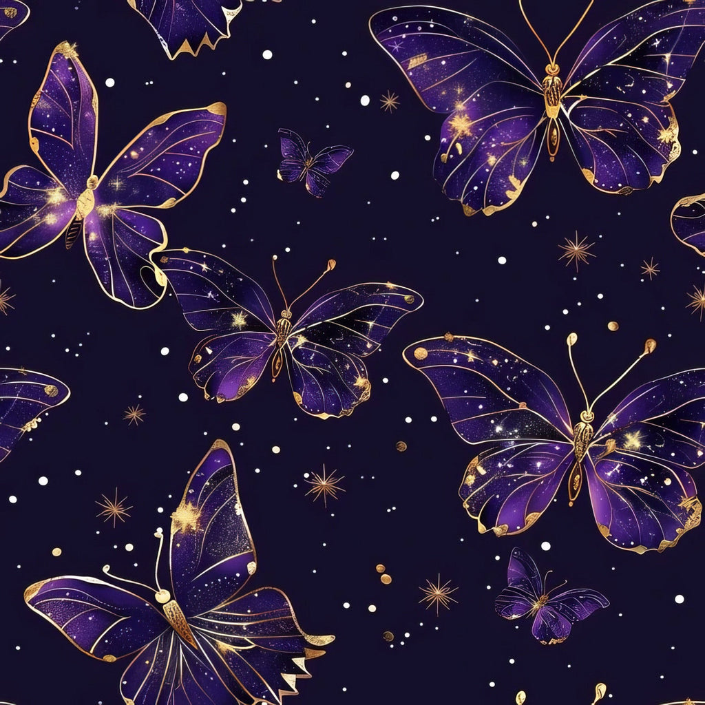 Celestial Butterfly Garden Pattern 15 Minky Fabric