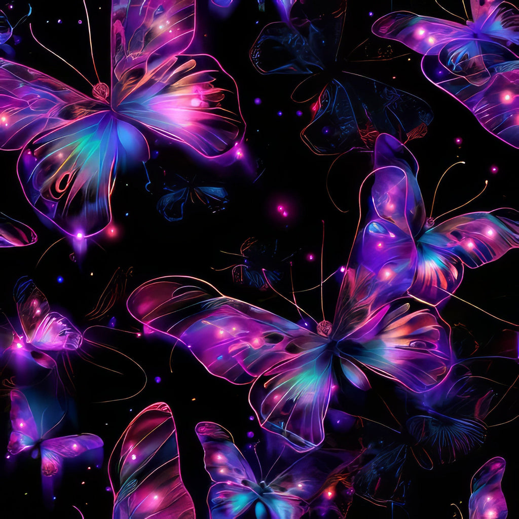 Celestial Butterfly Garden Pattern 18 Minky Fabric