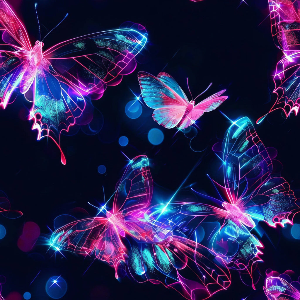 Celestial Butterfly Garden Pattern 1 Minky Fabric
