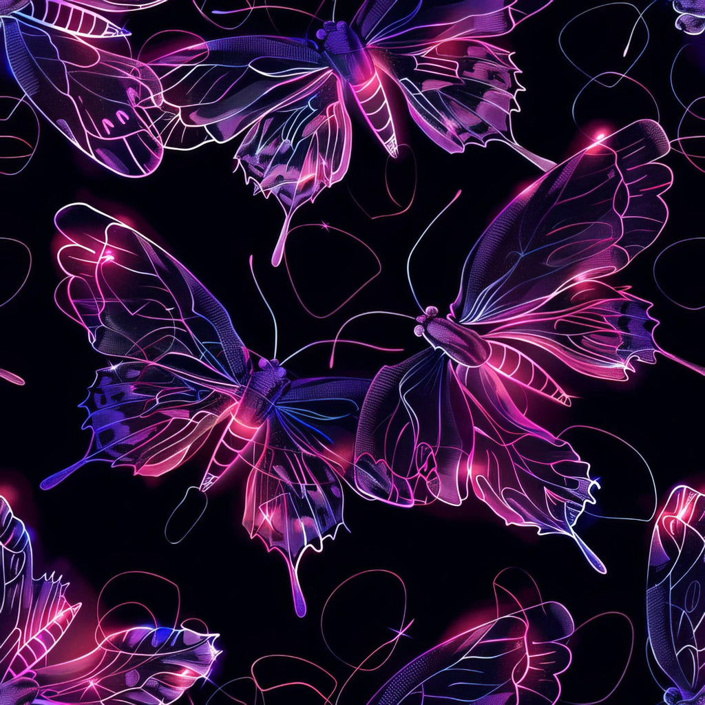 Celestial Butterfly Garden Pattern 2 Minky Fabric