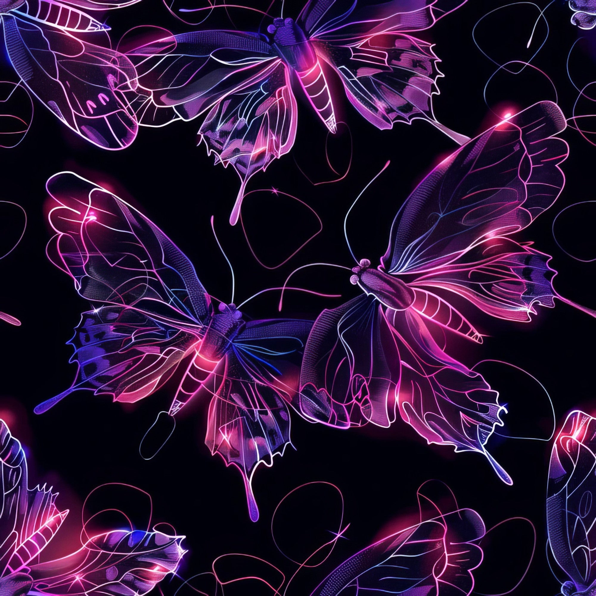 Celestial Butterfly Garden Pattern 2 Minky Fabric