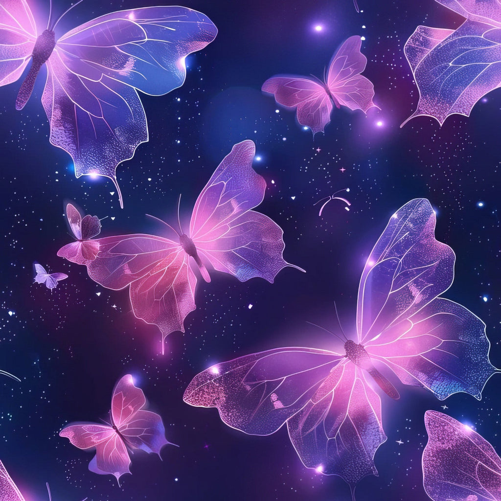 Celestial Butterfly Garden Pattern 3 Minky Fabric