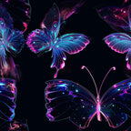 Celestial Butterfly Garden Pattern 9 Minky Fabric