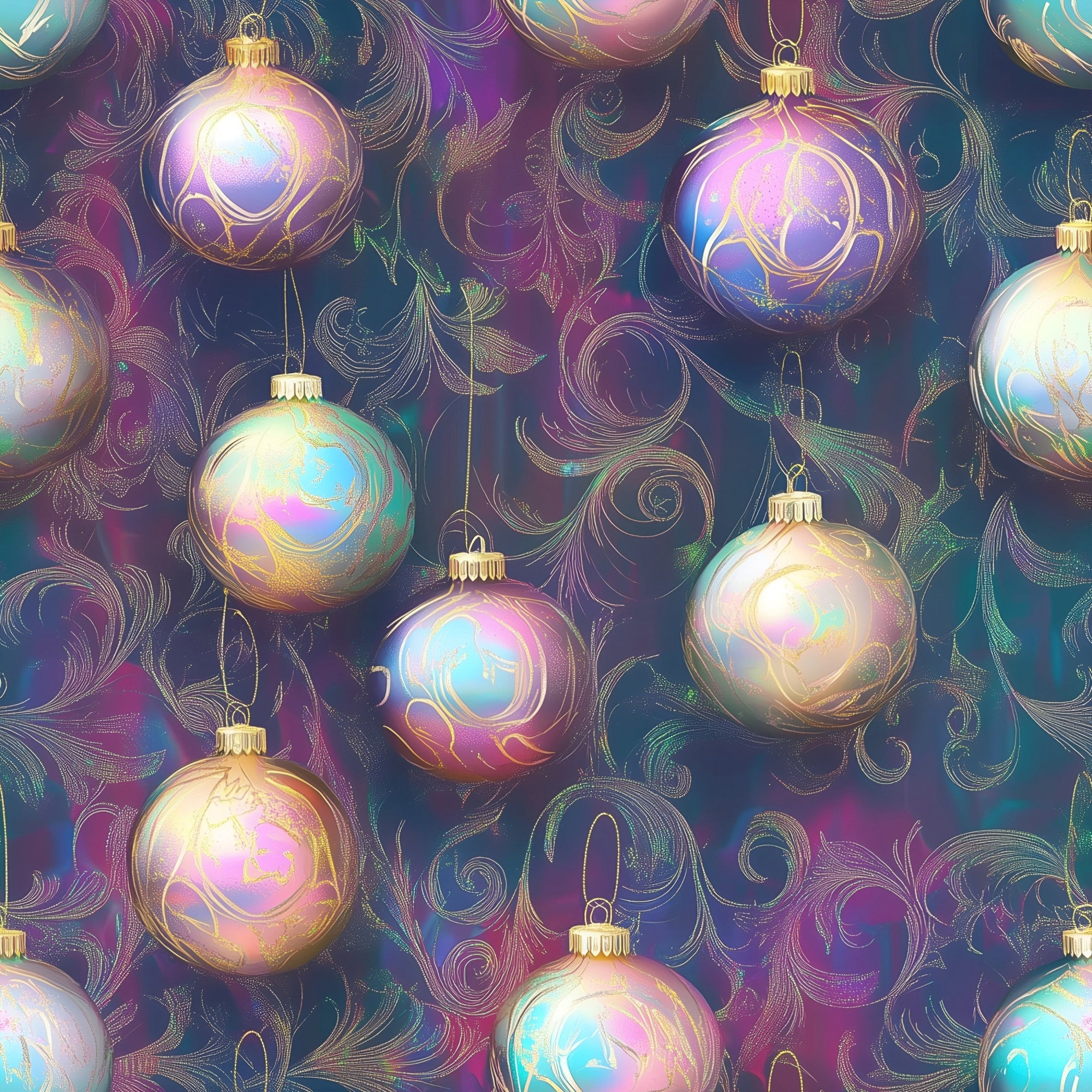 Celestial Christmas Ornaments Pattern 10 Minky Fabric