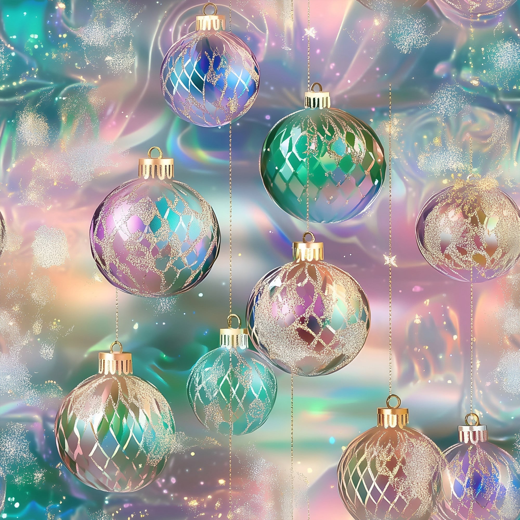 Celestial Christmas Ornaments Pattern 12 Minky Fabric
