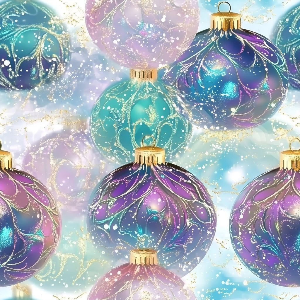 Celestial Christmas Ornaments Pattern 18 Minky Fabric