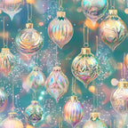 Celestial Christmas Ornaments Pattern 2 Minky Fabric