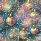 Celestial Christmas Ornaments Pattern 3 Minky Fabric