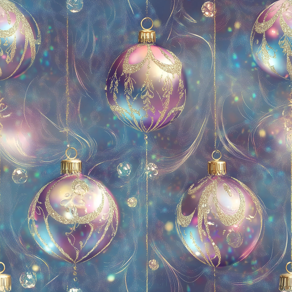 Celestial Christmas Ornaments Pattern 4 Minky Fabric