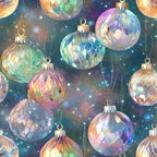 Celestial Christmas Ornaments Pattern 5 Minky Fabric
