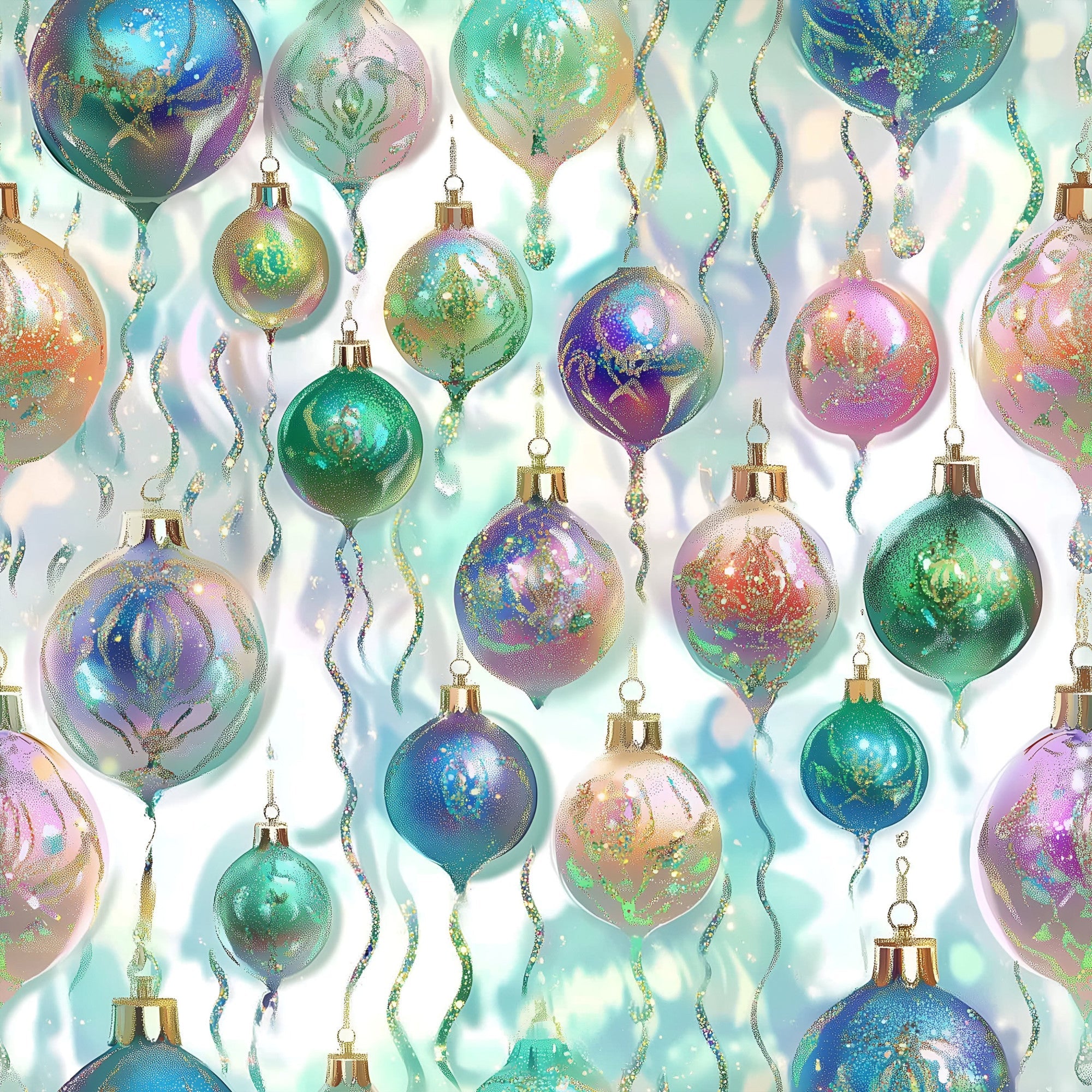 Celestial Christmas Ornaments Pattern 6 Minky Fabric