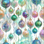 Celestial Christmas Ornaments Pattern 6 Minky Fabric