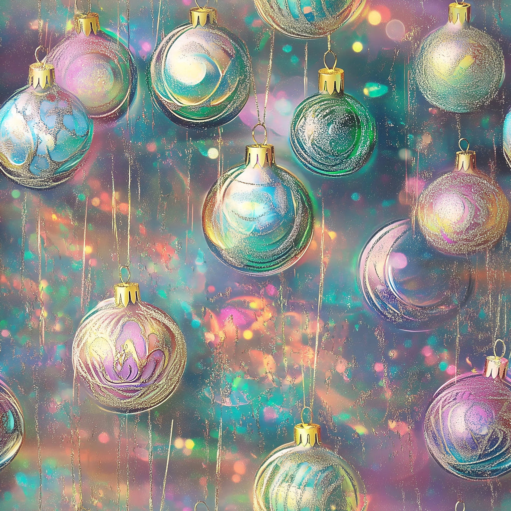 Celestial Christmas Ornaments Pattern 7 Minky Fabric