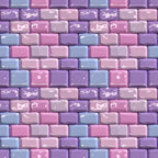 purple, pink, lavender, periwinkle, brick pattern, geometric design, pastel colors,, fabric panel, whimsical style, dreamy aesthetic, rectangular blocks, soft palette, crafting material, sewing fabric, patchwork design, fantasy colors, artistic pattern, textile design, magical theme