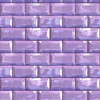purple, lavender, lilac, subway tiles, brick pattern, geometric, glossy finish, iridescent, shimmery, rectangular blocks, repeating pattern,, fabric panel, dimensional effect, gradient purple, metallic sheen, uniform grid, ceramic tile look, seamless repeat, contemporary design