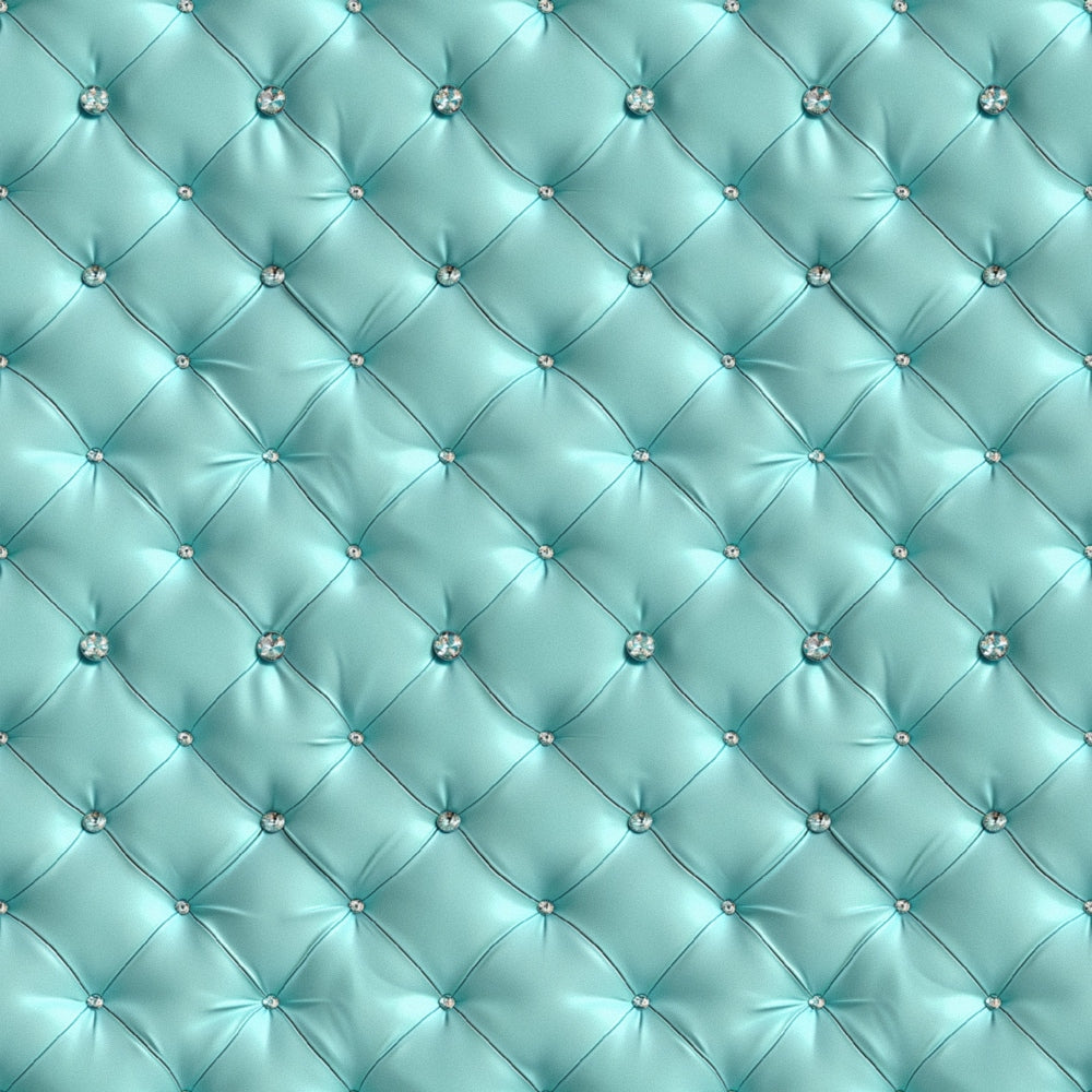 turquoise, teal, aqua, mint green, quilted pattern, diamond tufted, button details, geometric design, upholstery texture, padded surface, luxurious fabric, satin finish, contemporary style,, fabric panel, decorative buttons, dimensional pattern, elegant material, soft goods, interior fabric