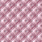pink, rose pink, quilted pattern, diamond tufting, rhinestones, crystals, geometric pattern, luxurious, glamorous, sparkly, button-tufted, upholstery style,, fabric panel, shiny, elegant, repetitive pattern, textured appearance, decorative gems, padded design