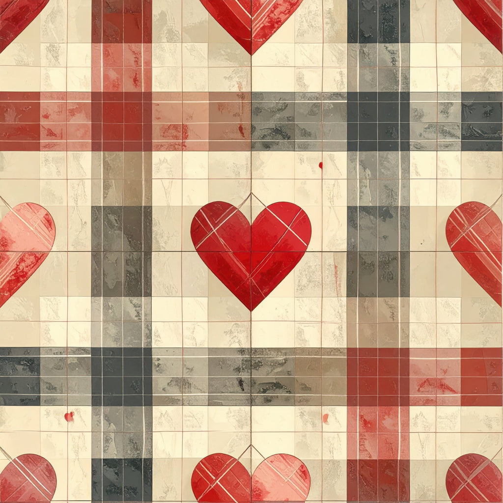Charming Heart Pattern 12 Minky Fabric