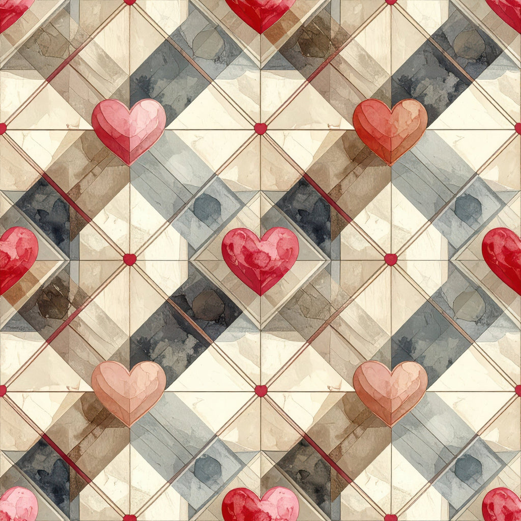 Charming Heart Pattern 1 Minky Fabric