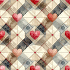 Charming Heart Pattern 1 Minky Fabric