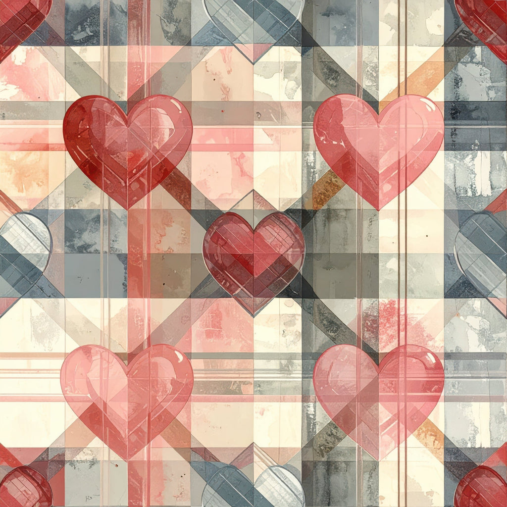 Charming Heart Pattern 4 Minky Fabric
