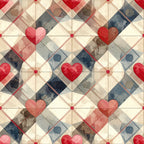 Charming Heart Pattern 6 Minky Fabric