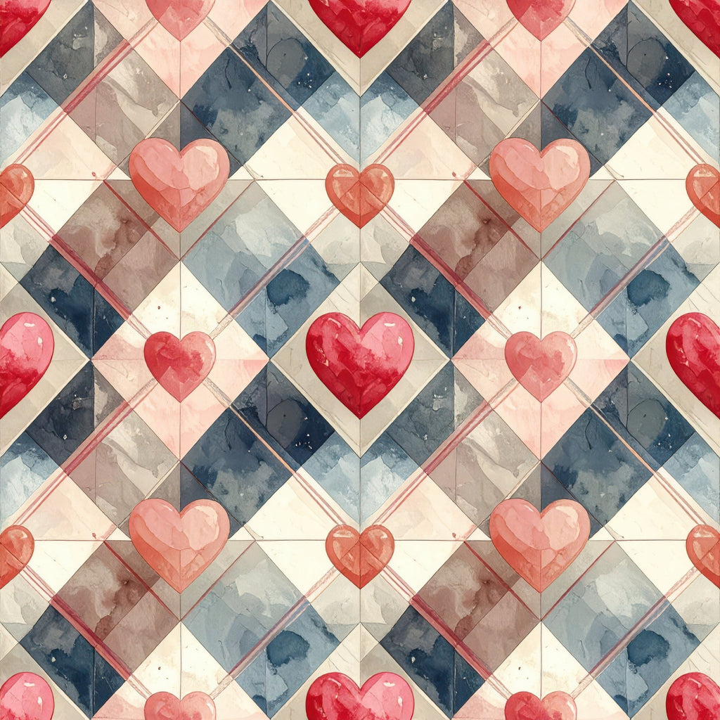 Charming Heart Pattern 8 Minky Fabric