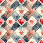 Charming Heart Pattern 8 Minky Fabric