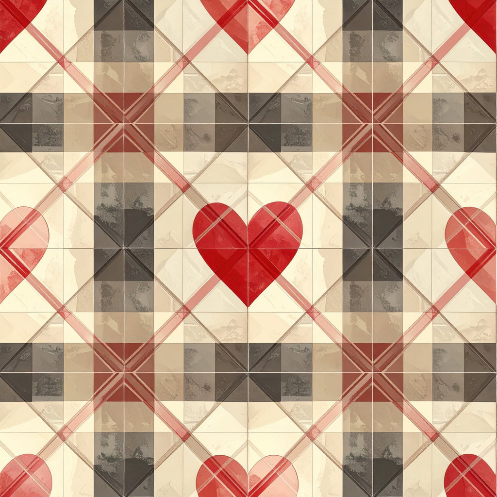 Charming Heart Pattern 9 Minky Fabric