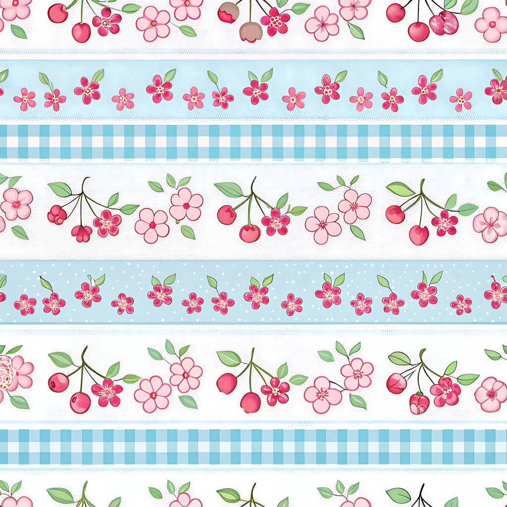 Ribbon Orchard Pattern 12 Minky Fabric