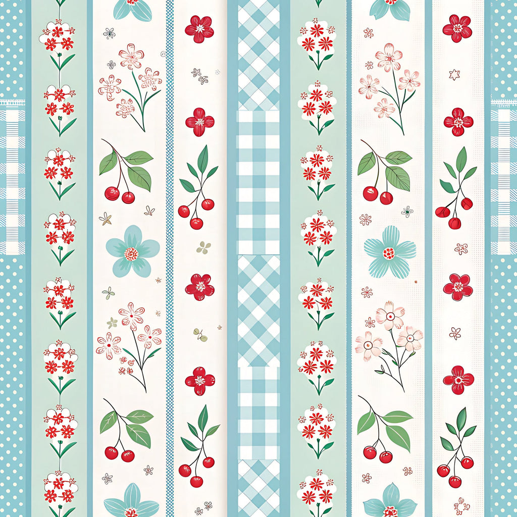 Ribbon Orchard Pattern 13 Minky Fabric