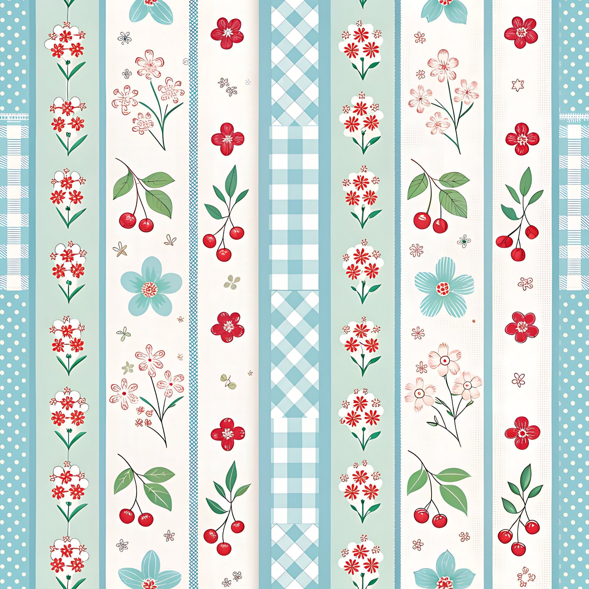 Ribbon Orchard Pattern 13 Minky Fabric