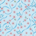 Ribbon Orchard Pattern 15 Minky Fabric