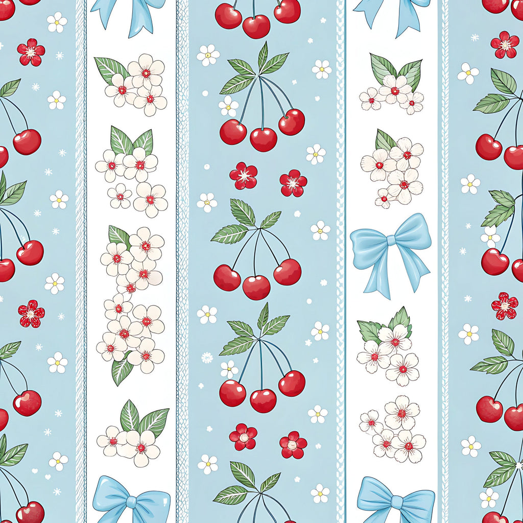 Ribbon Orchard Pattern 18 Minky Fabric