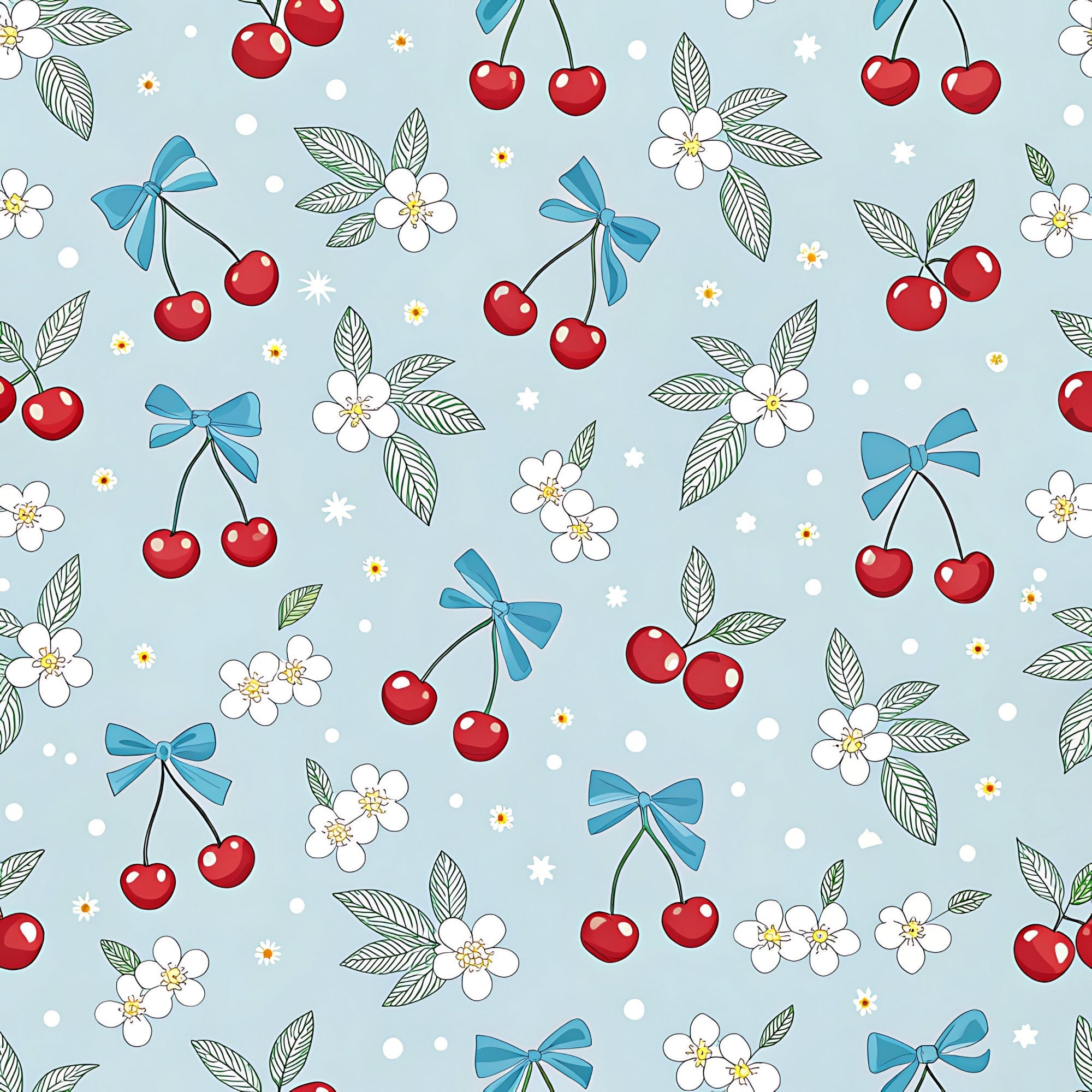 Ribbon Orchard Pattern 7 Minky Fabric