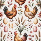Nesting Hens Pattern 11 Minky Fabric