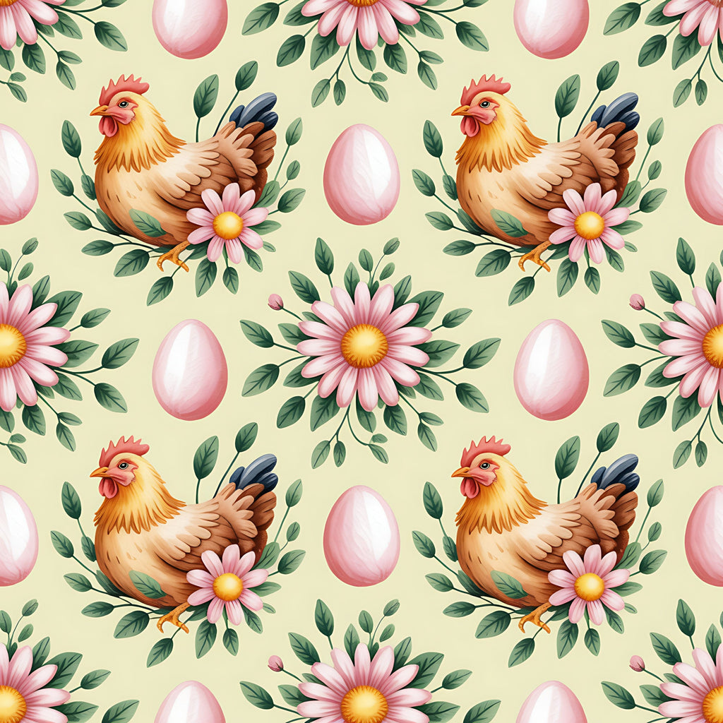 Nesting Hens Pattern 12 Minky Fabric