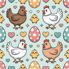 Nesting Hens Pattern 18 Minky Fabric