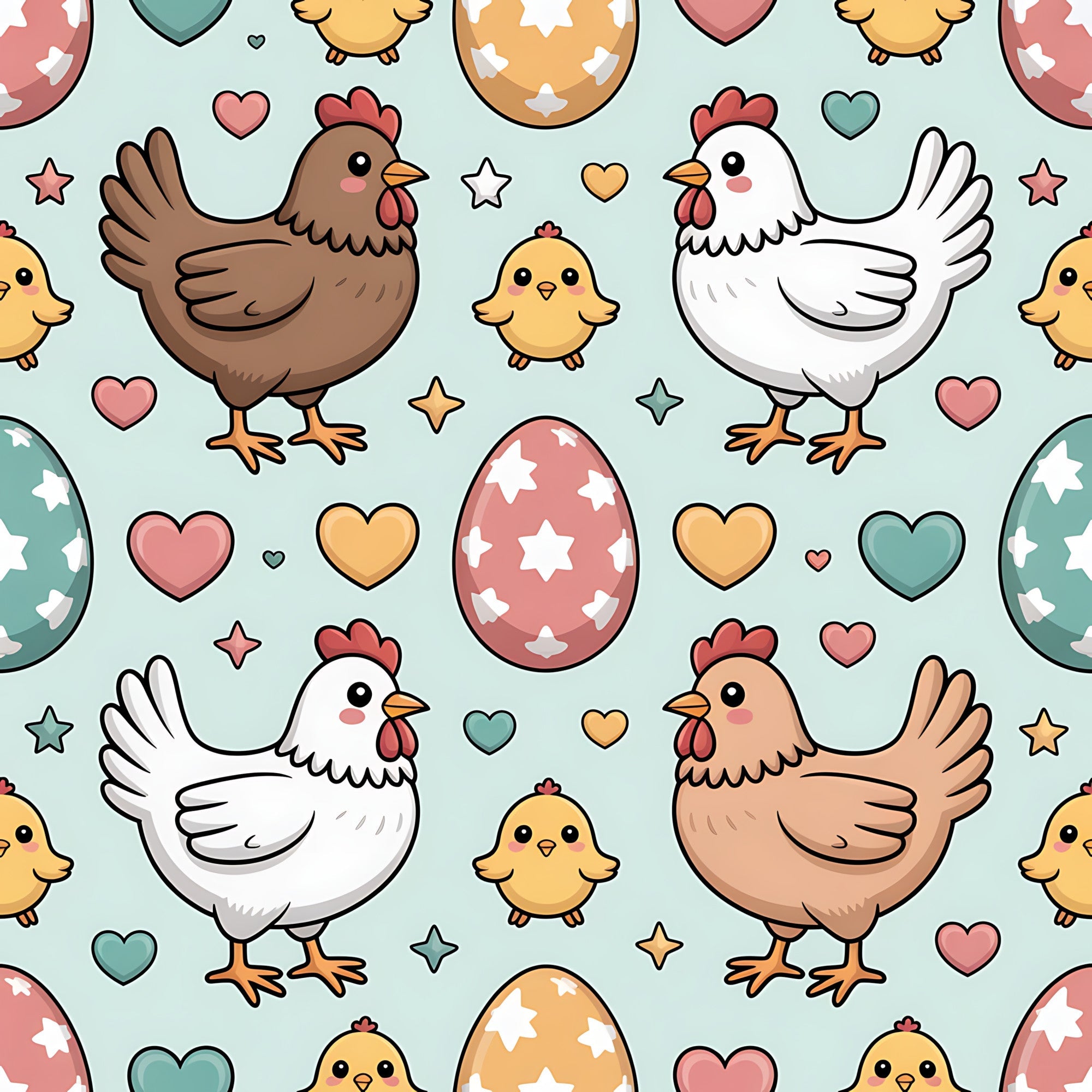 Nesting Hens Pattern 18 Minky Fabric