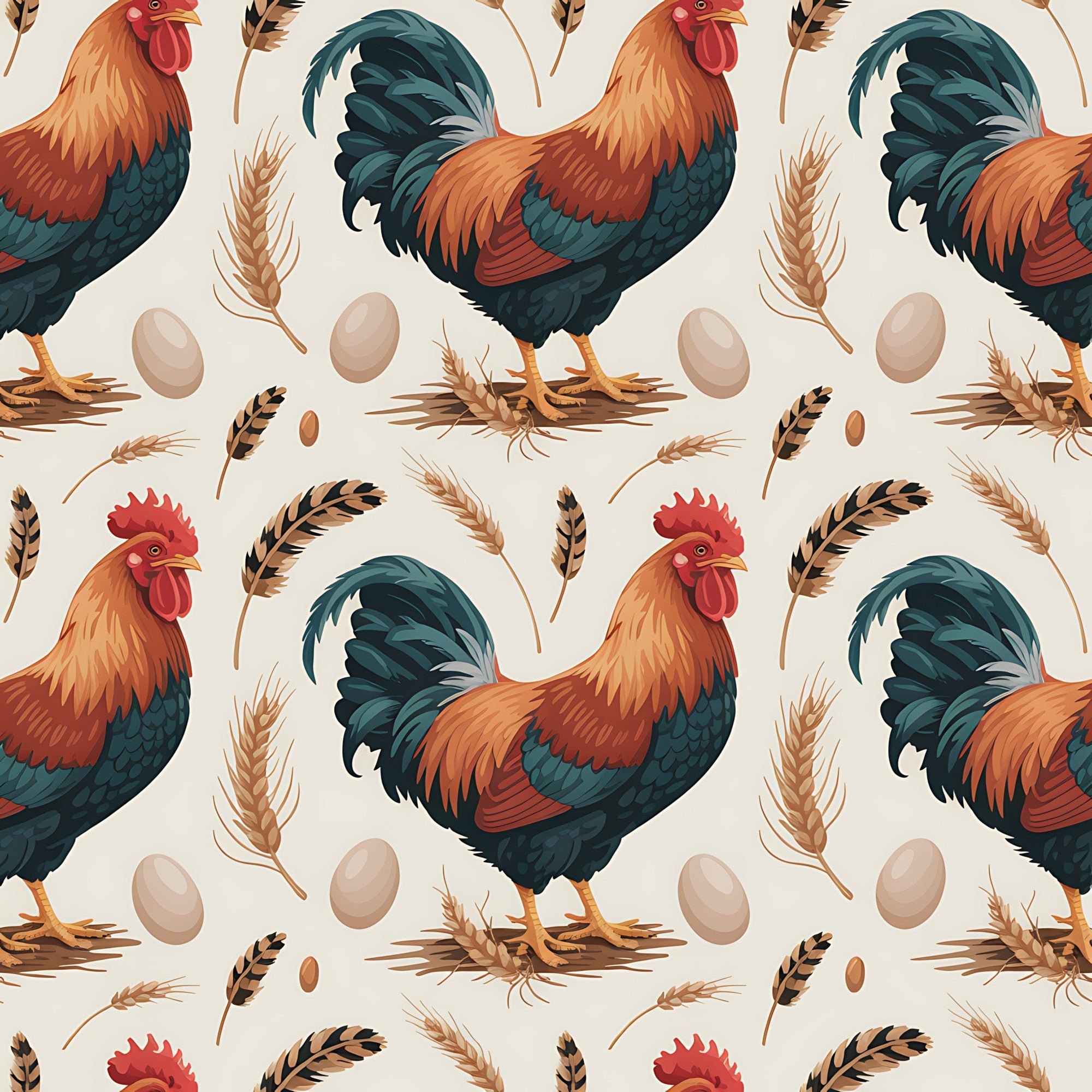 Nesting Hens Pattern 3 Minky Fabric