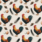 Chickens and Eggs Pattern 14 Minky Fabric