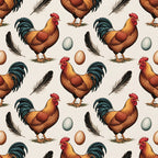 Chickens and Eggs Pattern 15 Minky Fabric