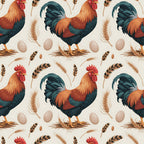 Chickens and Eggs Pattern 1 Minky Fabric