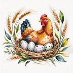Chickens and Eggs Pattern 20 Minky Fabric