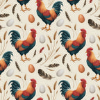 Chickens and Eggs Pattern 2 Minky Fabric