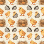Chickens and Eggs Pattern 5 Minky Fabric