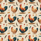 Chickens and Eggs Pattern 8 Minky Fabric
