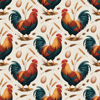 Chickens and Eggs Pattern 9 Minky Fabric